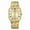 gold, variant on Men's retro square waterproof steel belt quartz watch