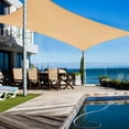thumbnail image 2 of Yescom 19x13Ft 97% UV Block Rectangle Sun Shade Sail Outdoor Patio Pool Garden Yard Lawn Carport Awning Canopy Ivory, 2 of 12