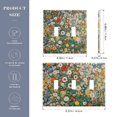 thumbnail image 2 of Yayeee Toggle Light Switch Wall Plate 2-Gang 4.56"x4.48" Decorative Outlet Cover, Beige Floral Garden, 2 of 7