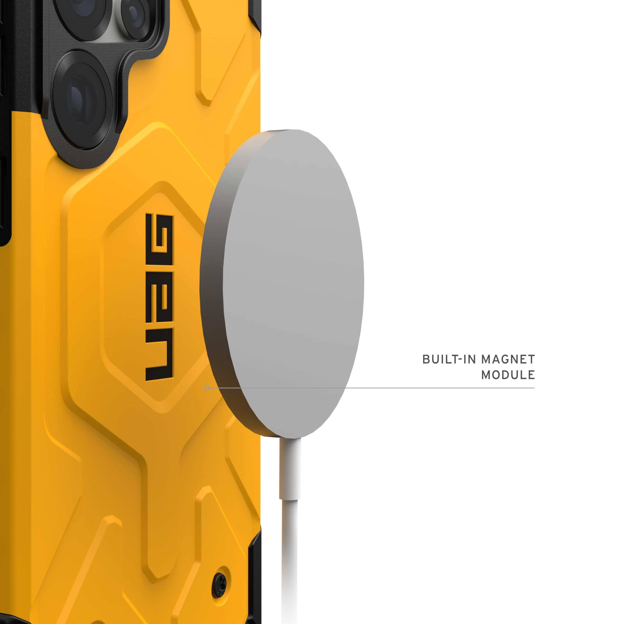 UAG Samsung Galaxy S25 Ultra Case 6.8" Pathfinder - Compatible with Magnetic Charging Armor Shell Impact-Resistant Rugged Military Grade Protective Cover, Heritage Yellow