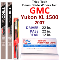 2007 GMC Yukon XL 1500 Beam Blade Wipers (Set of 3) w/Rear Wiper