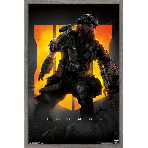 Call of Duty: Black Ops 4 - Torque Key Art Wall Poster, 22.375" x 34", Framed