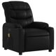 thumbnail image 1 of Sillón reclinable eléctrico VidaXL de piel sintética negra con masaje, 1 of 9
