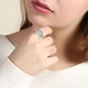 thumbnail image 2 of Anillo de notas musicales, moderno y creativo, con diamantes de plata (talla 9), 2 of 5