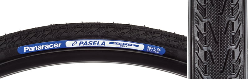 Panaracer Pasela Protite Tire 26x1.25 Black Gumwall Wire Clincher 559 ISO 