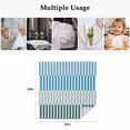 thumbnail image 4 of Colorful Stripe Cloth Napkins, Modern Teal Blue Green Vertical Striped Washable and Reusable Dinner Napkins Set of 6, Table Napkin for Kitchen Party Birthday Wedding Hotel Housewarming 20"x20", 4 of 8