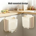 thumbnail image 5 of Collapsible Hanging Trash Can for Kitchen Cabinet Door, Plastic Foldable Waste Bin, Hanging Small Wall Mounted Garbage Bin for Kitchen, Bathroom, Bedroom Countertop 8x9x5Inch, 5 of 6