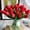 Red, variant on Morttic Artificial PU Tulips 10Pcs Real Touch Fake Flower Arrangement Bouquets for Home Office Wedding Decoration (Colorful)