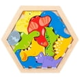 thumbnail image 1 of Wooden Jigsaw Puzzle Children'S Intelligence Puzzle Dinosaur Style, 1 of 5