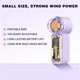 thumbnail image 5 of Ventilador portátil de mano de alta velocidad con luz nocturna, mini turbina transparente, recargable por USB, compacto para exteriores, camping y viajes., 5 of 9