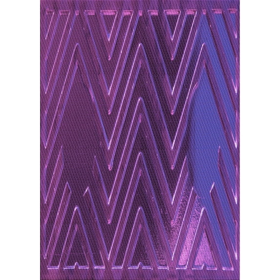 Ahgly Company Machine Washable Indoor Rectangle Transitional Purple Area Rugs, 5' x 8'