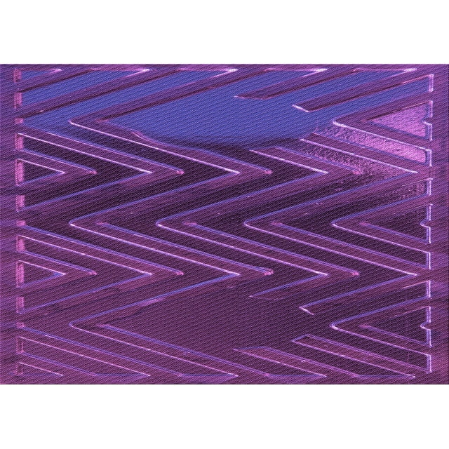 Ahgly Tapis Rectangulaire Lavable en Machine Intérieur Transitionnel Violet, 5 Pieds x 8 Pieds