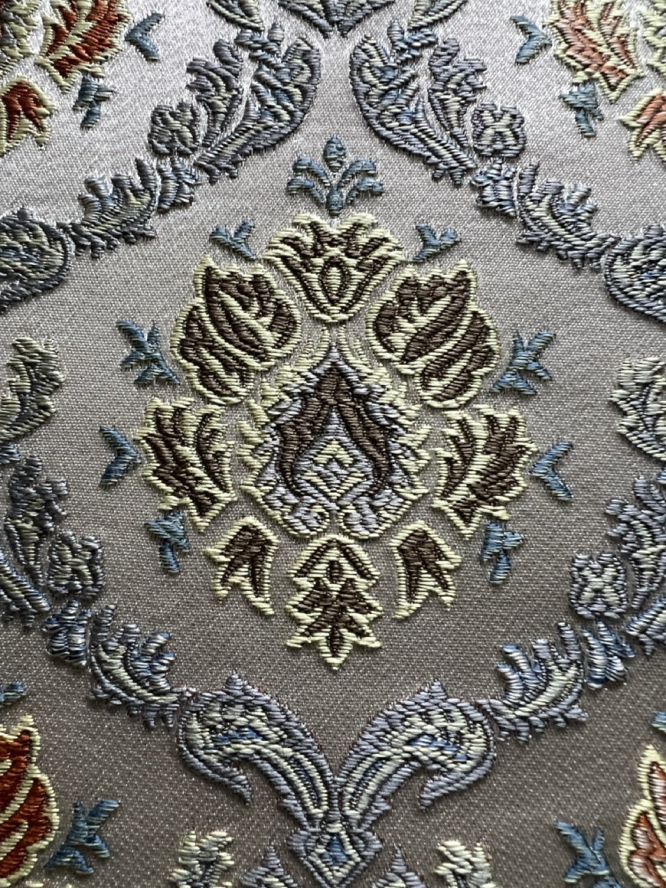 Decora Furnishings Luxurious Woven Jacquard Classic Damask Design Heavy Furnishing Fabric for Upholstery, Window Treatments, Craft Renaissance Rococo Victorian - 54" Width - Fabric by The Yard (Rust)