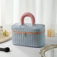 thumbnail image 5 of Bolsa de maquillaje, bolsa de cosméticos de viaje para mujeres y niñas, bolsa de aseo grande, bolsa de nailon de imitación de poliéster, 5 of 5
