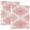 Pink-line Art Flower, variant on D-shaped Binder with 3 Ring - PVC Waterproof 1.5 in Binder with Clear Pocket, Rainbow Gradient Stripes ,1 pack