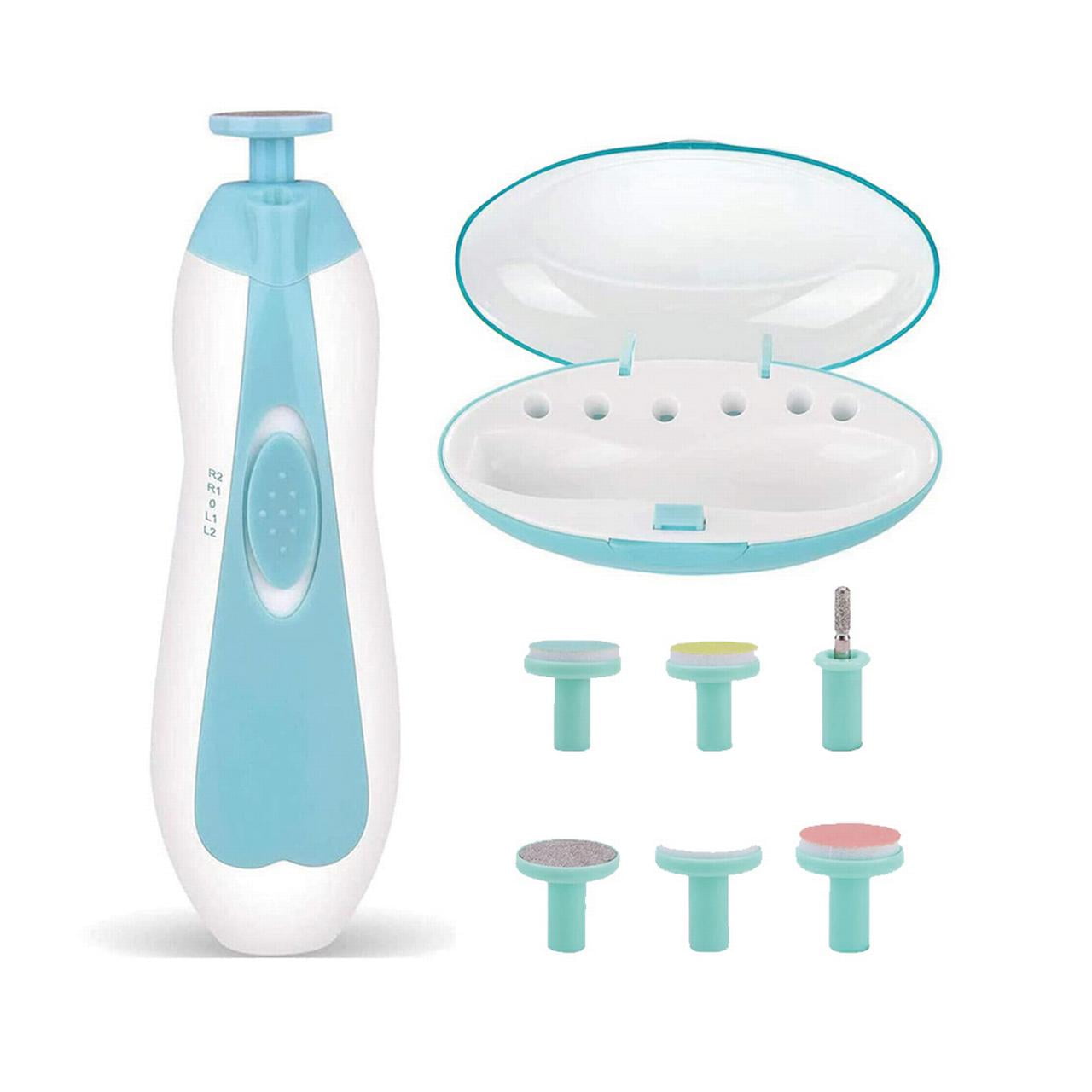 Amazing Fashion Baby Nail Trimmer File with Light - Safe Electric Nail Clippers Kit for Newborn Infant Toddler Kids Toes and Fingernails - Care, Polish and Trim