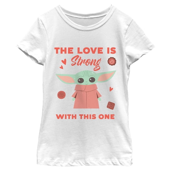 Girls Star Wars: The Mandalorian The Love Is Strong With This One T Shirt