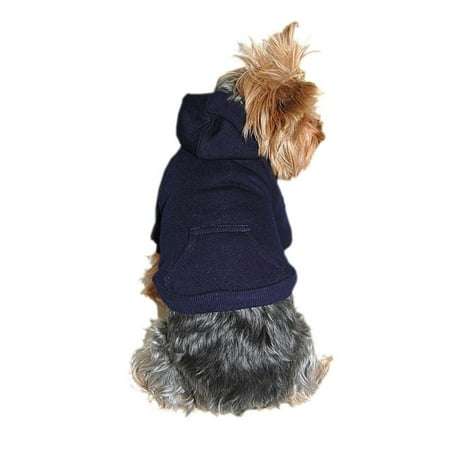 Blue Dog Clothing Clothes Pet Puppy Plain Sweatshirt Hoodie Shirt Jacket Coat - Medium (Gift for Pet)