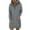 Grey, variant on TJAZFJPA Formal Dress Womens Casual Hoodies Dress Fall Long Sleeve Sweatshirt Button Down Drawstring Pullover Top Lightweight Dress Fall Dresses for Women Plus Size Maternity Dress