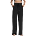 thumbnail image 3 of Womens Bootleg Yoga Pants High Waist Non See-Through Tummy Control Boot-Cut Workout Flared Lounge Pants, 3 of 6