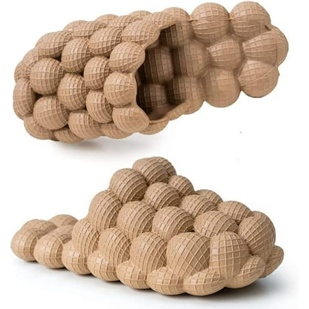 

Womens Massager Slippers Funny Lychee Bubble Unisex Super Soft Sandals Mens Breathable Beach Slides Bath Shower Slippers Bedroom Spa House Sandals