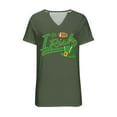 thumbnail image 4 of PNTUTB St. Patrick's Day Women's Fashion Print Casual Loose Comfortable V Neck Short Sleeve T Shirts, 4 of 4