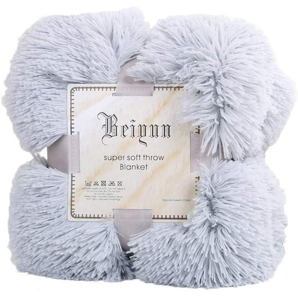 Blanket, 80x120cm Soft Fluffy Shaggy Warm Bed Sofa Bedspread Bedding Sheet Throw Blanket Gray