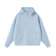 thumbnail image 1 of Autumn/Winter Heavyweight 400G High-Neck Zipper Hoodie Men's Thick Solid Color Hooded Sweatshirt Couple Style Casual Top, 1 of 4