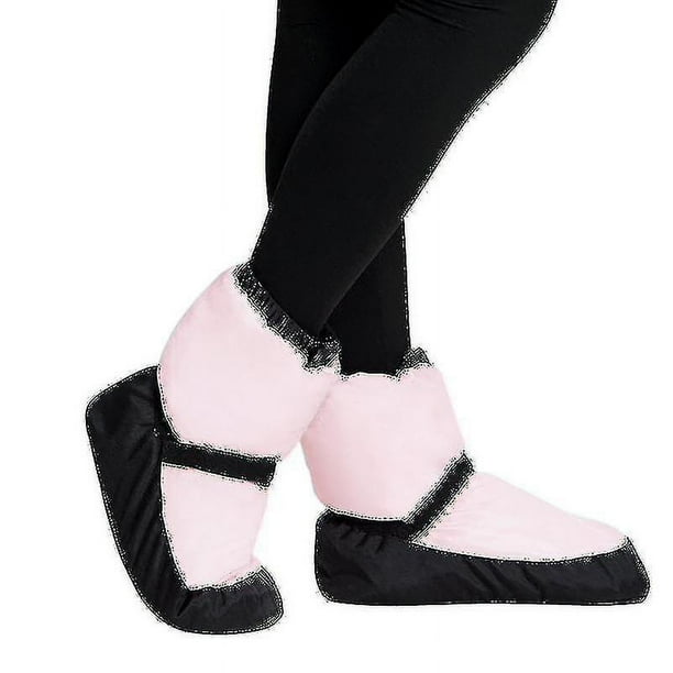 Zapatos de baile de ballet cálidos Botas de ejercicio cortas acolchadas para mujer Zapatos de algodón