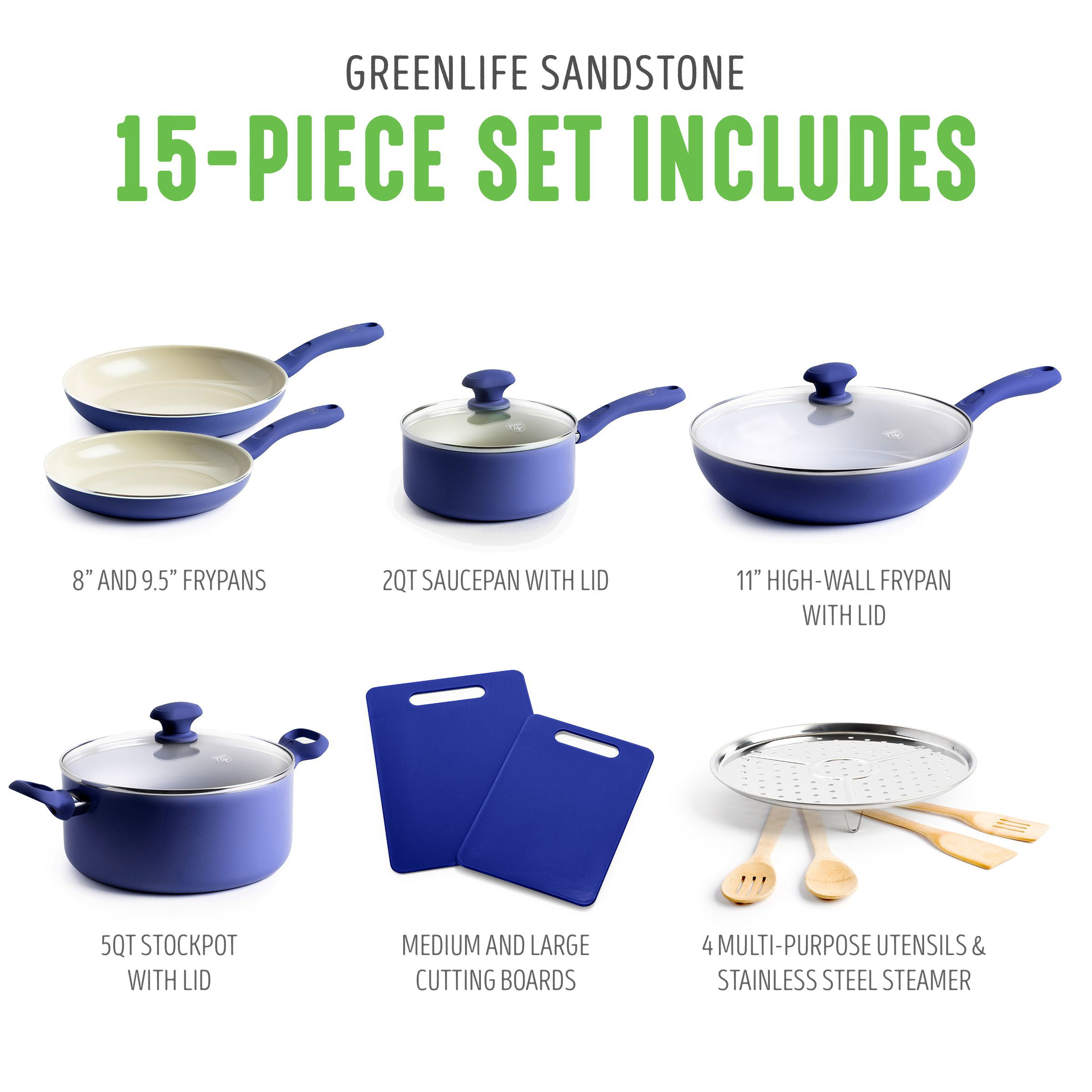 Sandstone 14-Piece Cookware Set