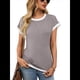 thumbnail image 1 of Camisetas de Corta para Mujer, Color Gris, Talla M, 1 of 7