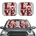 thumbnail image 2 of Balery Buffalo Plaid Love And Gnome Sun Shield 2 Pack For Car Front Windows Foldable Sun Visor Protector Blocks Max Uv Rays And Keeps Your Vehicle Cool For Most Sedans Suv Truck, 2 of 7
