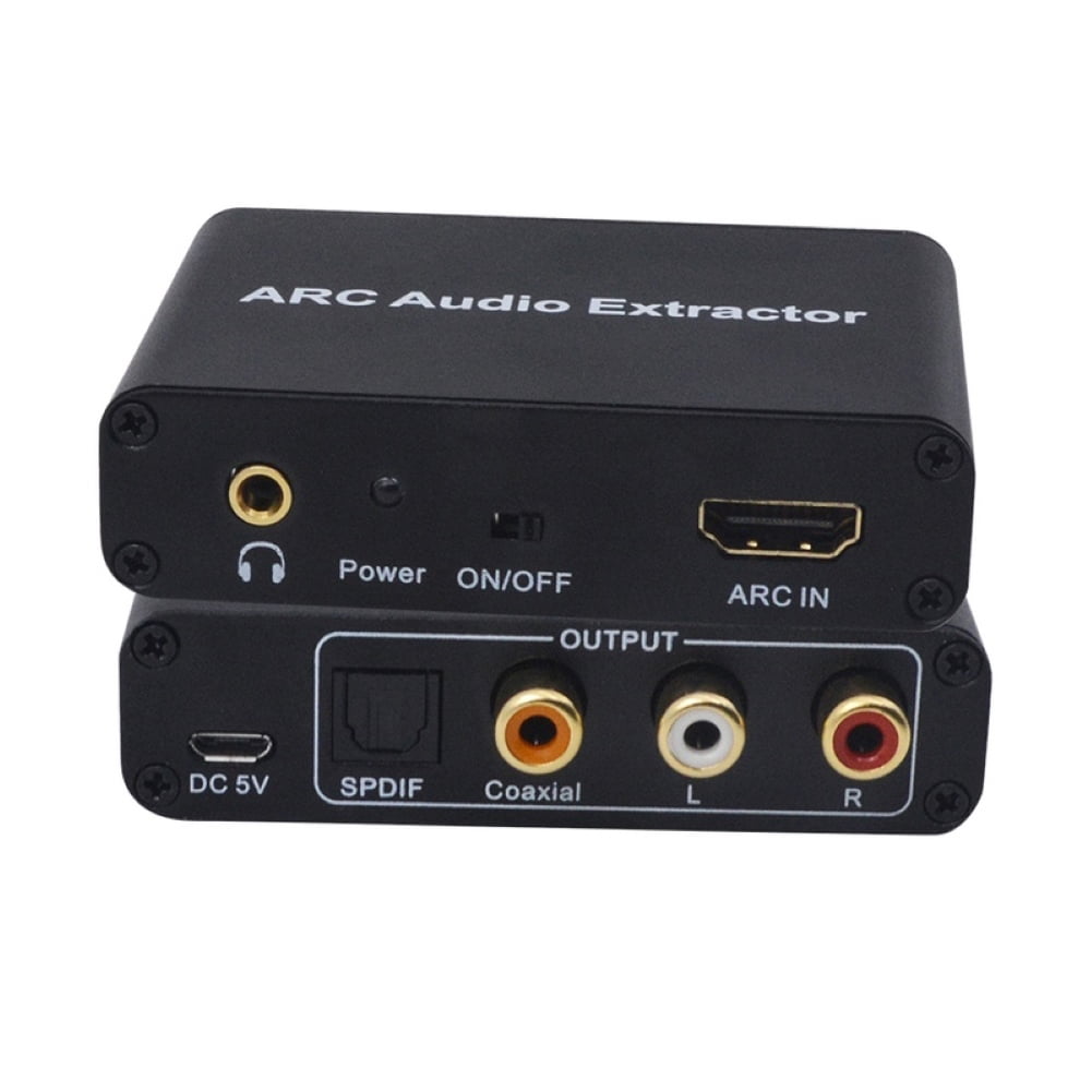 Arc Audio HDMI-compatible ARC Audio Extractor Converter Adapter for Optical Fiber Coa 
