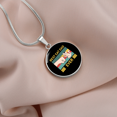 thumbnail image 3 of Best Cat Dad Ever Circle Necklace Stainless Steel or 18k Gold 18-22, 3 of 8