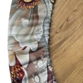 thumbnail image 5 of Ambesonne Floral Fitted Round Tablecloth, Flowers Garden Nature Print, 56"- 60" Diameter, Dark Mauve and Marigold, 5 of 5