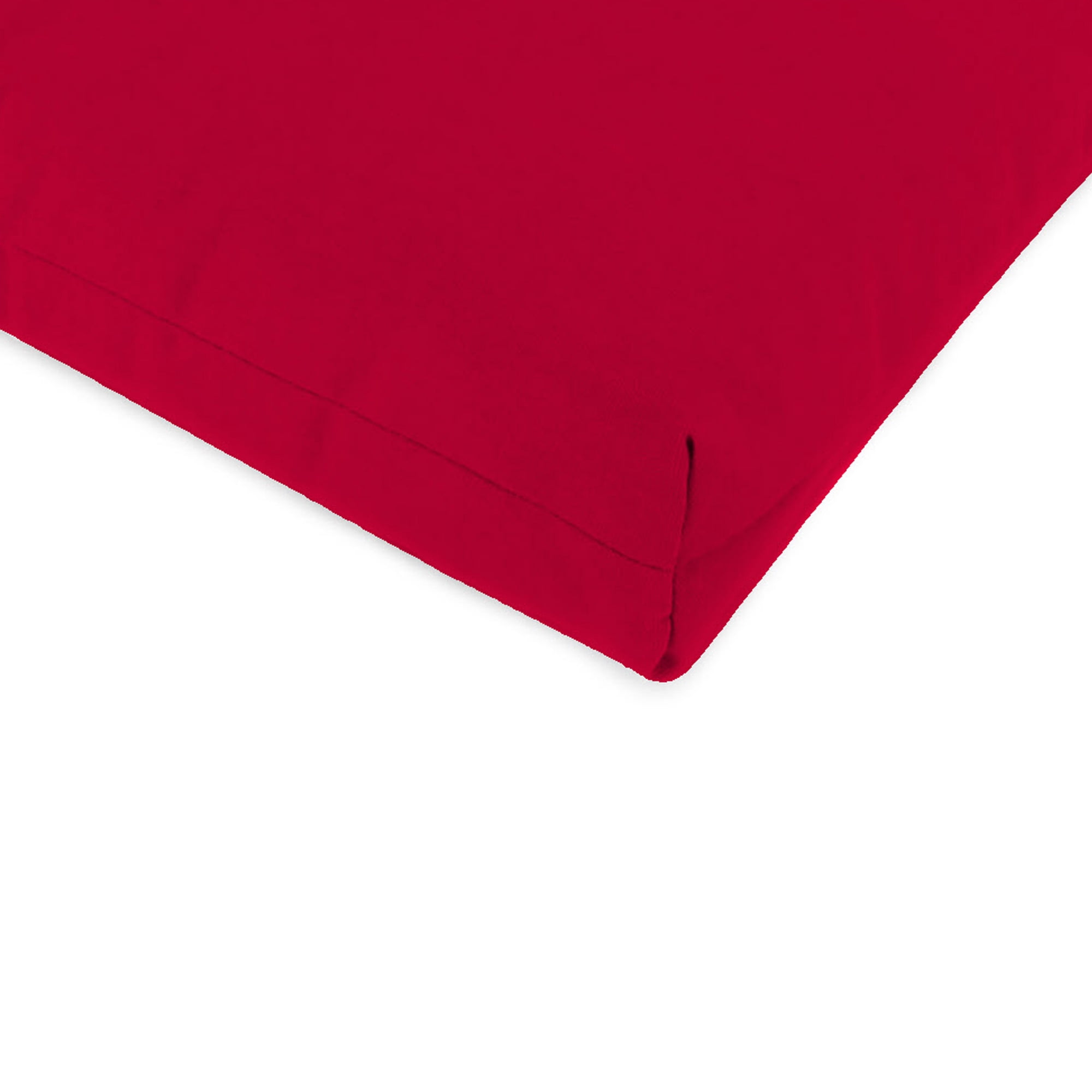 Jordan Manufacturing 44" x 22" Really Red Solid Rectangular Outdoor Chair Cushion with Ties and Hanger Loop