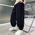 thumbnail image 4 of Edvintorg Boys Pants Size 10-12 Elastic Waisted Loose Casual Corduroy Trouser Fall Winter Straight Leg Athletic Cuffed Pant with Pocket Boy Clothes, 4 of 4