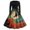 Saffron #024, variant on Women's Halloween Dress Bat Cocktail Long Sleeve Novelty Dresses Castle Printed Crew Neck Scary Tea Length Dress with Belt XL
