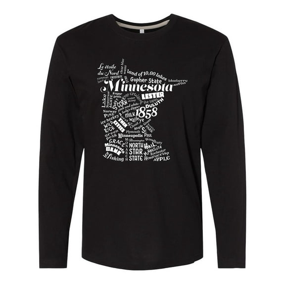 Inktastic Minnesota State Word Salad Long Sleeve T-Shirt