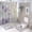 style-24, variant on 4 Piece Bathroom Shower Curtain Sets with Non-Slip Rugs Toilet Lid Cover And Bath Mat Vintage Purple Floral Waterproof Fabric Bath Curtain Spring Floral for Bathtub Decor