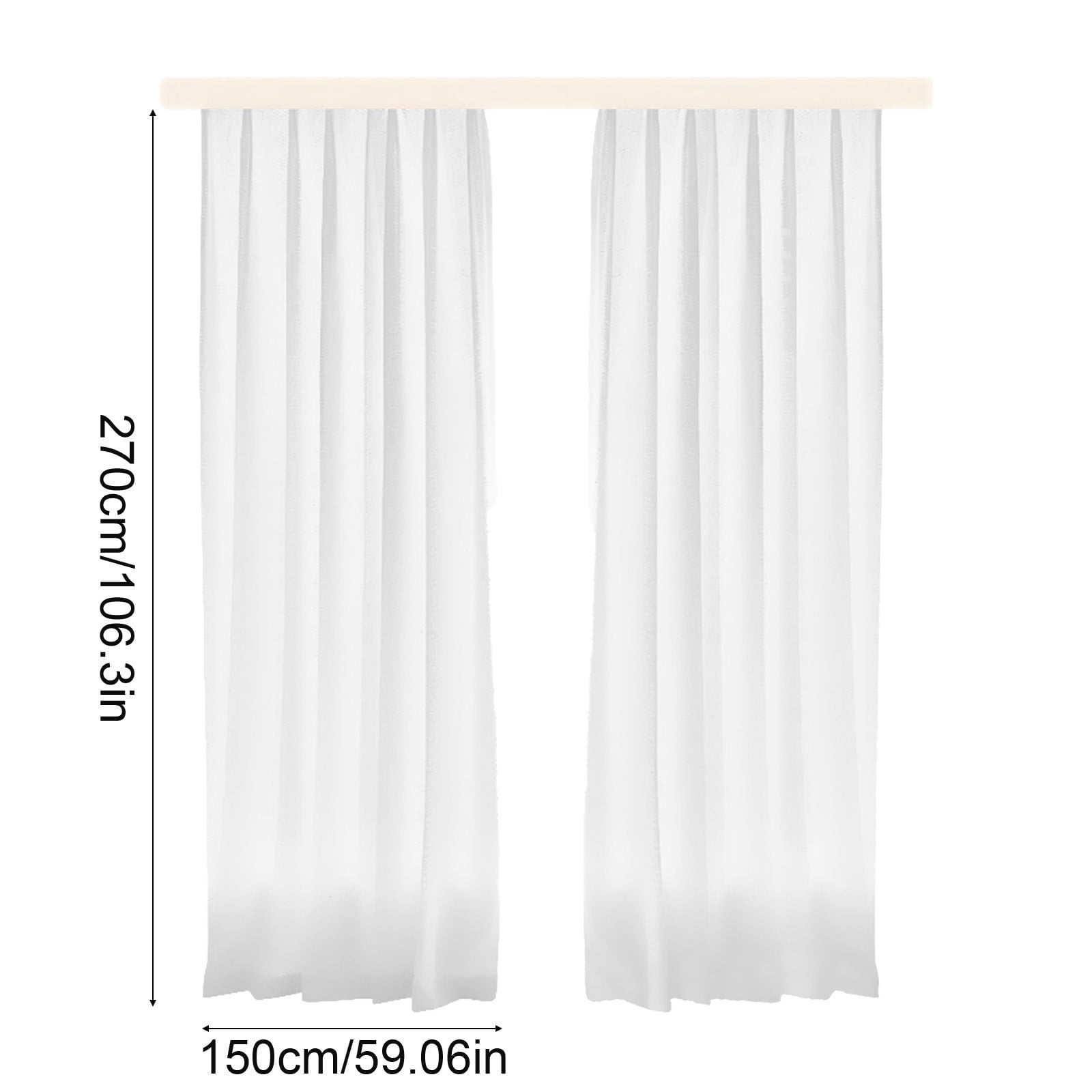 Cotton Linen Sheer Curtains, 2Pcs Thickened Linen Style Window Drapery, Light Filtering, Ideal for Bedroom Living Room Dining Room Nursery Home Office Indoor Window Decor