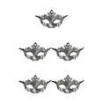 thumbnail image 3 of Jumpingount Media cara antiguo carnaval princesa mascarada disfraces veneciano fiesta decoración cubre Halloween plata antigua Type2 NO2, 3 of 6
