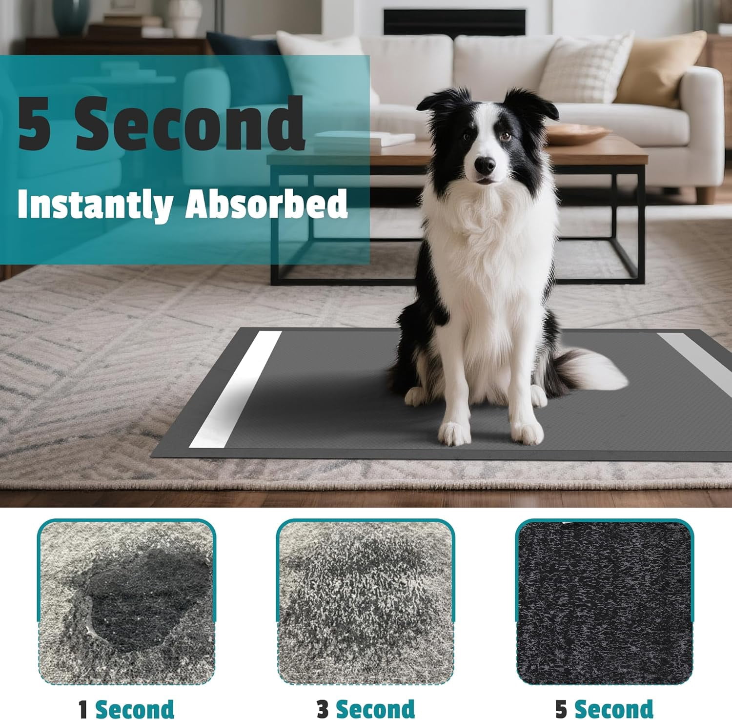 Activated Charcoal Dog Pee Pads, Charcoal Puppy Pads, X-Large Odorless Potty Pads for Dogs 23"x35", 20 Count XL Disposable Puppy Pads Pet Training Pads for Housebreaking