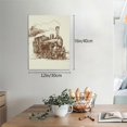 thumbnail image 2 of KLL Train Print Farmhouse Canvas Wall Art,Wall Decorations For Living Room Office Canvas Wall Decor for Home Decorations, 12'×16’’, 2 of 8