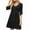 Black, variant on HERESOM Sun Dresses for Women Plus Size Women's Fashion Solid Middle Sleeves Round Neck Patchwork Dress