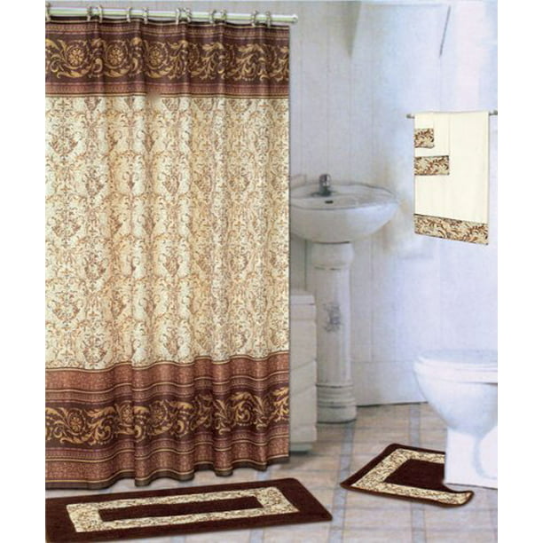 bathroom shower sets with rugs