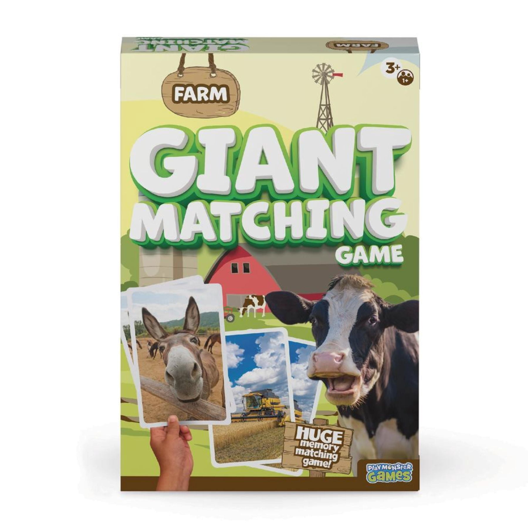Farm Animals Giant Matching Game, Children Ages 3 and Up by PlayMonster