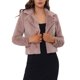 thumbnail image 1 of CHAQUETA CORTA DE FALSO PIEL SUELTA DE MODA INVIERNO PARA MUJERES CHIC TALLA XS ROSA POLVO, 1 of 7