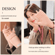 thumbnail image 5 of Guantes de punto de otoño e invierno para mujer, guantes de lana con pantalla táctil de medio dedo, gruesos y cálidos con forro polar para exteriores, 5 of 5