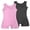 Pink+Black, variant on 2 Pack Gymnastic Leotards for Girls Sparkly Kids Dance Unitards for Tumbling Ballet Dance Performance 4-8 Years